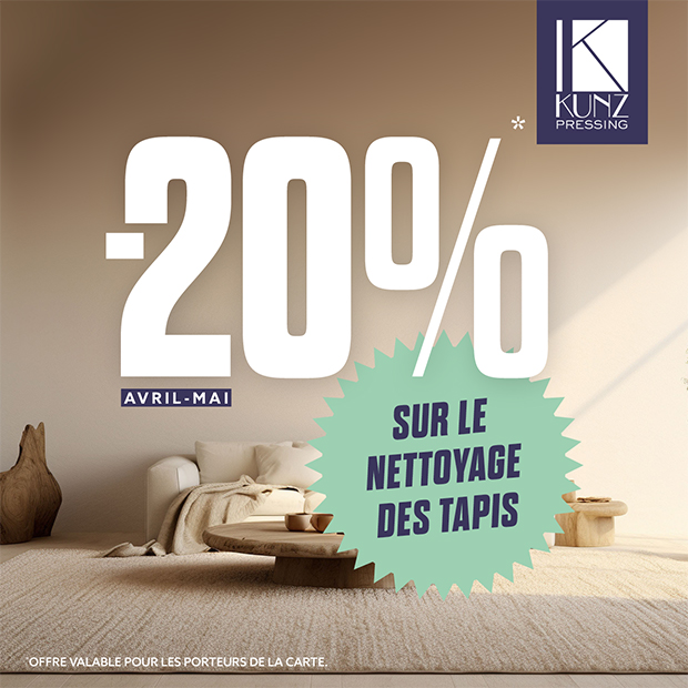 Promotion sur le nettoyage de tapis